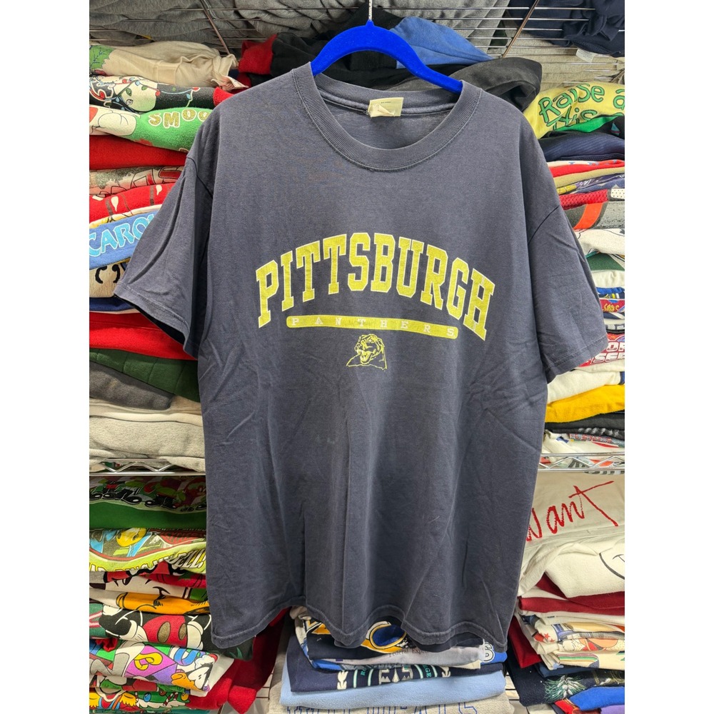 Vintage Briar Creek Pittsburgh Panthers T Shirt Navy Blue Mens XL 21x29